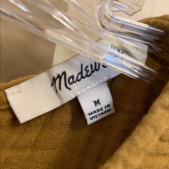 Madewell Textured Mustard Blouse - Picture 2 of 4